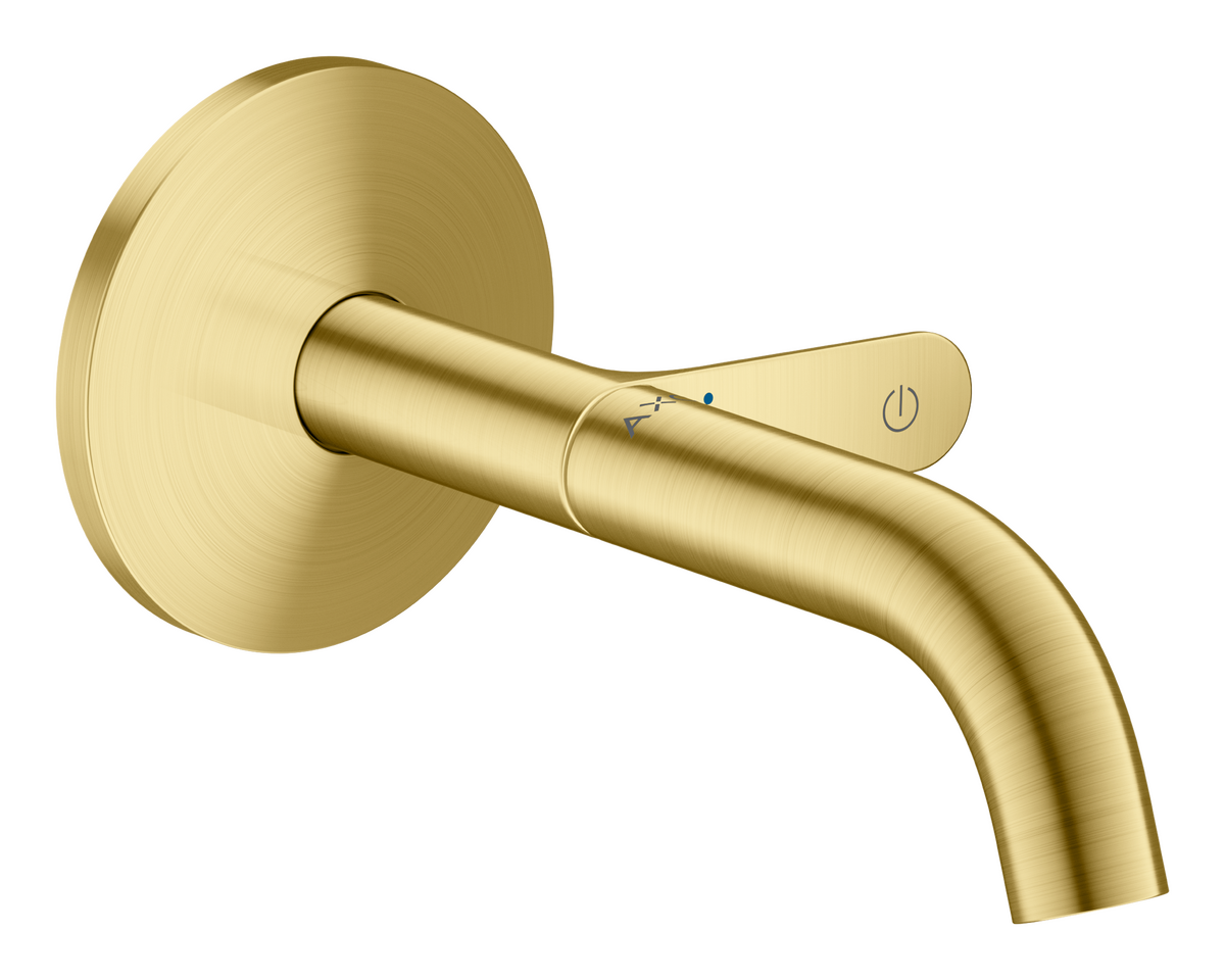 Bild von HANSGROHE AXOR One Waschtischmischer Unterputz für Wandmontage Select mit Auslauf 160 mm #48180950 - Brushed Brass
