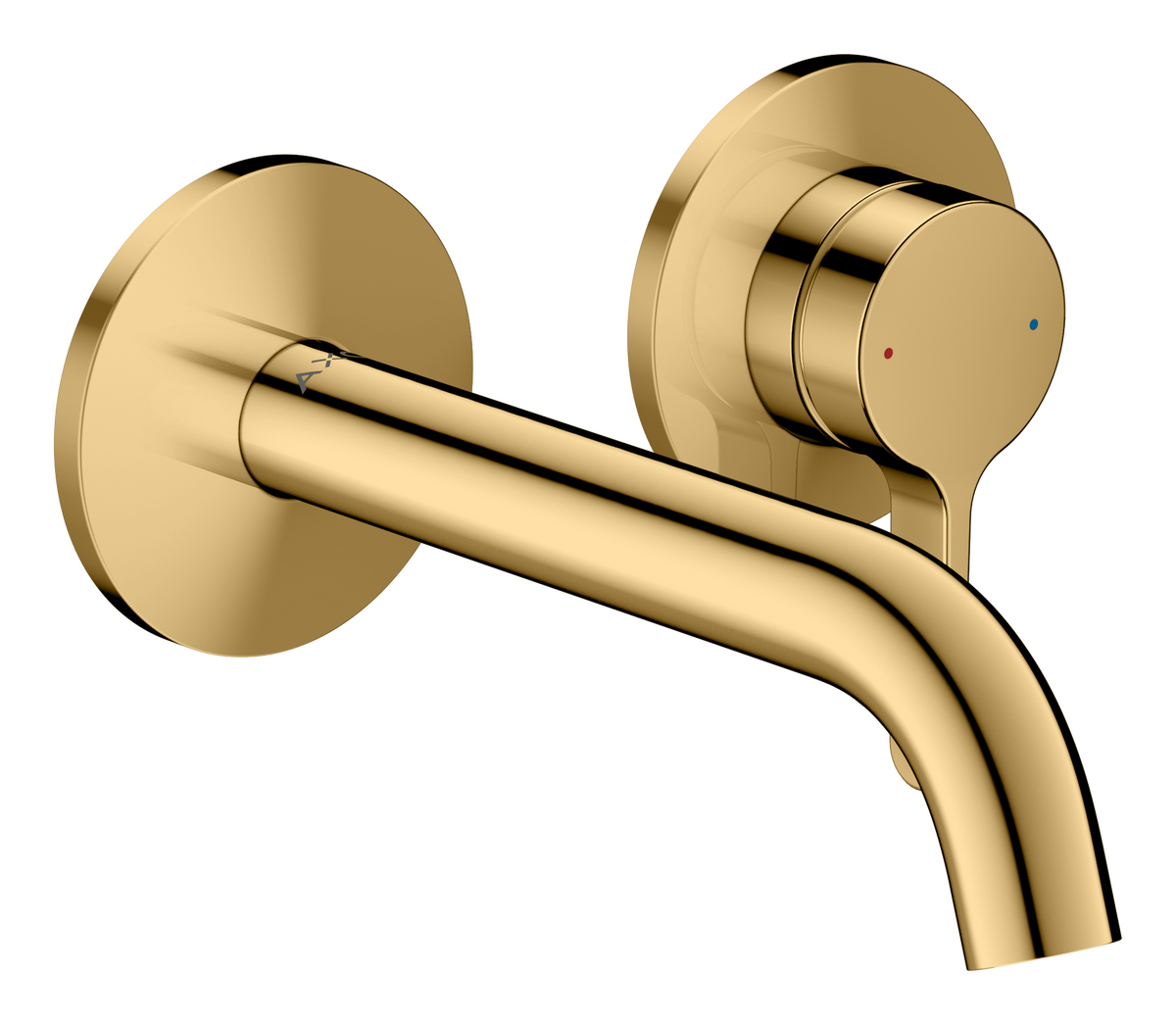 Bild von HANSGROHE AXOR One Einhebel-Waschtischmischer Unterputz für Wandmontage mit Hebelgriff und Auslauf 160 mm #48170990 - Polished Gold Optic