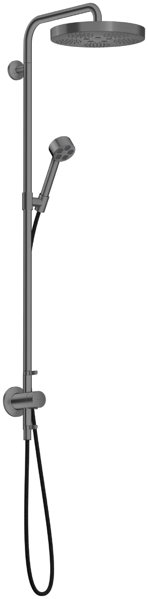 Bild von HANSGROHE AXOR One Showerpipe mit Thermostat und Kopfbrause 280 1jet Unterputz #48796340 - Brushed Black Chrome