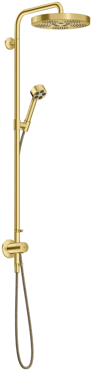 Bild von HANSGROHE AXOR One Showerpipe mit Thermostat und Kopfbrause 280 1jet EcoSmart Unterputz #48797950 - Brushed Brass