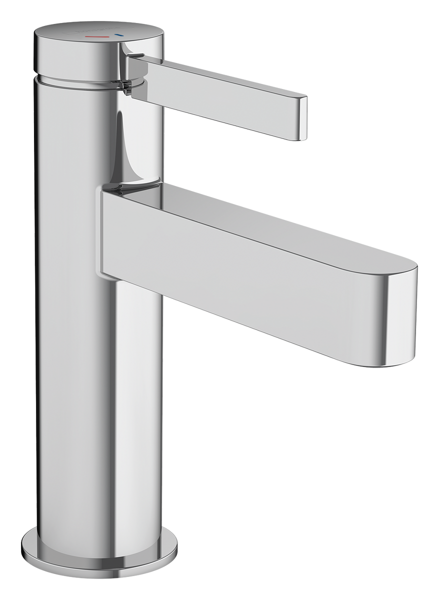Bild von HANSGROHE Finoris Einhebel-Waschtischmischer 100 CoolStart mit Push-Open Ablaufgarnitur #76012700 - Mattweiß