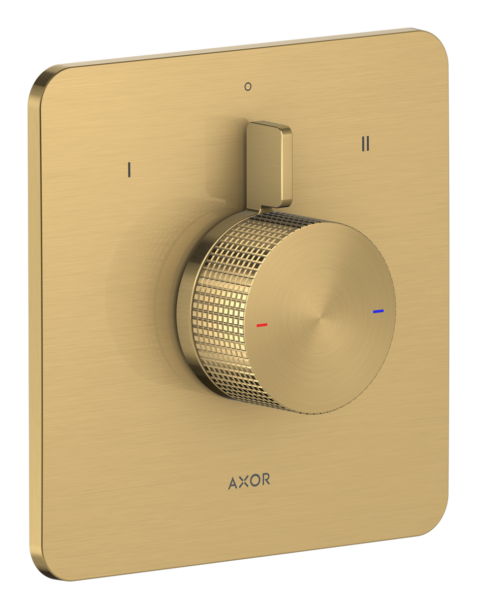 Bild von HANSGROHE AXOR Citterio C Mischer Unterputz für 2 Verbraucher - Cubic cut #49451250 - Brushed Gold Optic