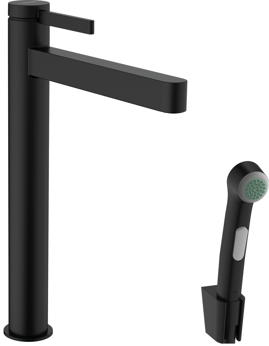 Picture of HANSGROHE Finoris Single lever basin mixer 260 with bidette hand shower and shower hose 160 cm #76220670 - Matt Black