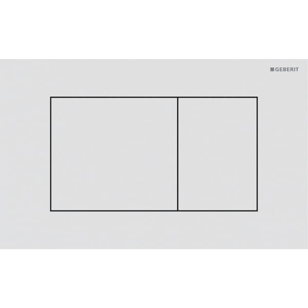 Picture of GEBERIT Sigma40 flush plate for dual flush, square white matt / easy-to-clean coated #115.629.JT.1