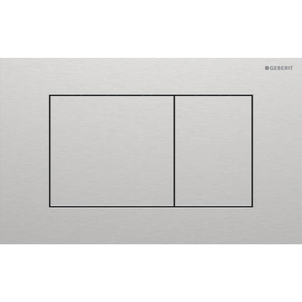 Picture of GEBERIT Sigma40 flush plate for dual flush, square brushed, easy-to-clean coated #115.629.FW.1