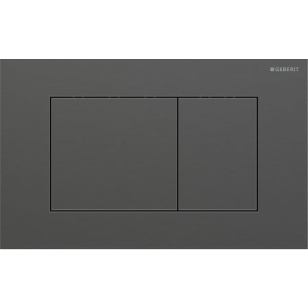 Picture of GEBERIT Sigma40 flush plate for dual flush, square black chrome / brushed, easy-to-clean coated #115.629.QD.1