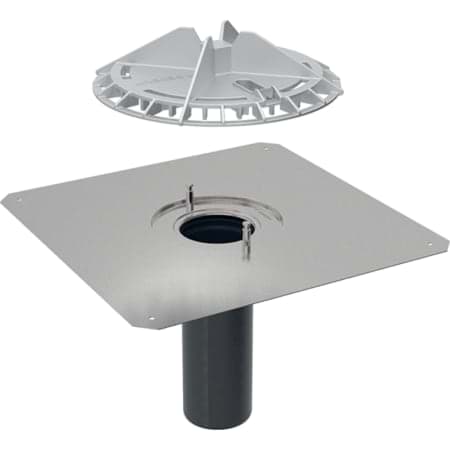 Bild von GEBERIT Pluvia Dachwassereinlauf mit Anschlussblech, Laubfang aus Aluminiumguss #359.129.00.1