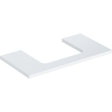 Picture of GEBERIT ONE washtop, with cut-out, for lay-on washbasin, rectangular lava / matt coated #505.283.00.3