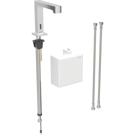 Bild von GEBERIT Brenta Waschtischarmatur Standmontage, Netzbetrieb, mit AP-Funktionsbox #116.172.21.1 - hochglanz-verchromt