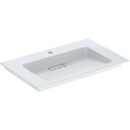 Picture of GEBERIT ONE vanity basin, horizontal outlet Washbasin: white / KeraTect Cover: glossy white #505.006.00.1