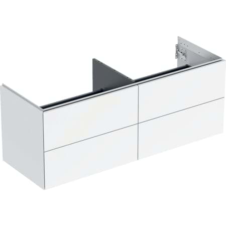 Bild von GEBERIT ONE Unterschrank für Aufsatzwaschtisch, mit vier Schubladen #505.266.00.6 - Nussbaum hickory / Melamin Holzstruktur