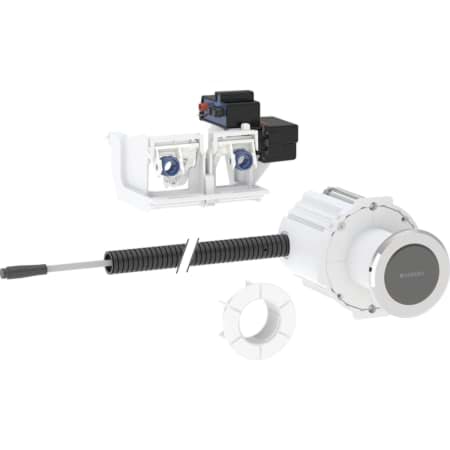 Bild von GEBERIT WC-Steuerung elektronisch, Netzbetrieb, für Sigma UP-Spülkasten 12 cm, mit Typ 10 IR-Taster, Round #115.936.14.6 - schwarz matt
