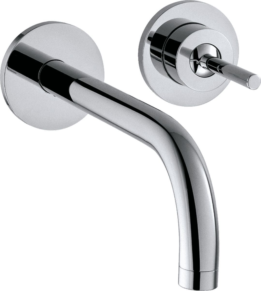 Picture of HANSGROHE AXOR Uno Single lever basin mixer for concealed installation wall-mounted with spout 165 mm and escutcheons #38113000 - Chrome