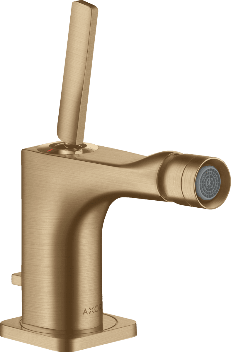 Bild von HANSGROHE AXOR Citterio E Einhebel-Bidetmischer mit Pingriff und Zugstangen-Ablaufgarnitur #36120140 - Brushed Bronze