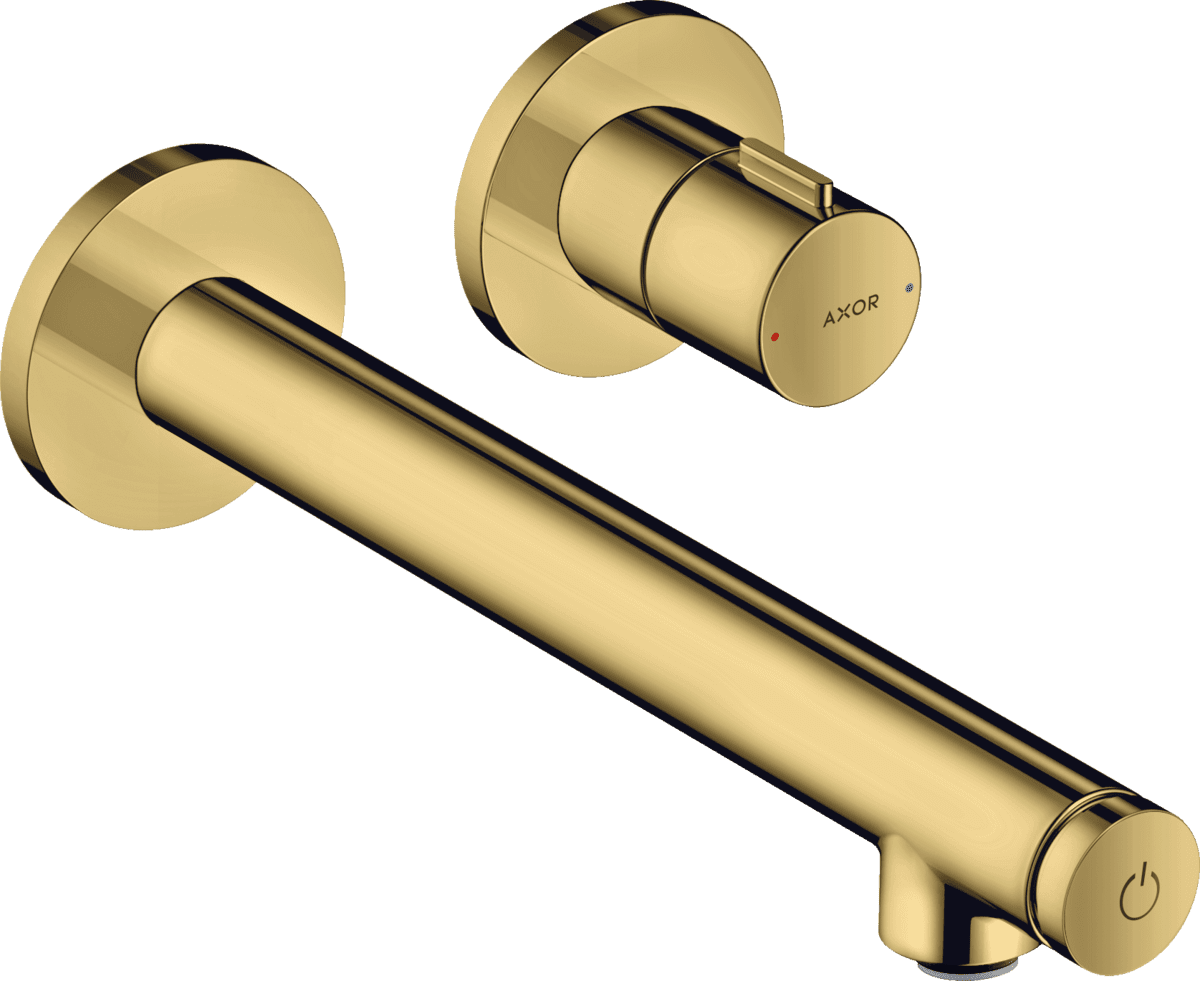 Bild von HANSGROHE AXOR Uno Waschtischmischer Unterputz für Wandmontage Select mit Auslauf 221 mm #45113990 - Polished Gold Optic