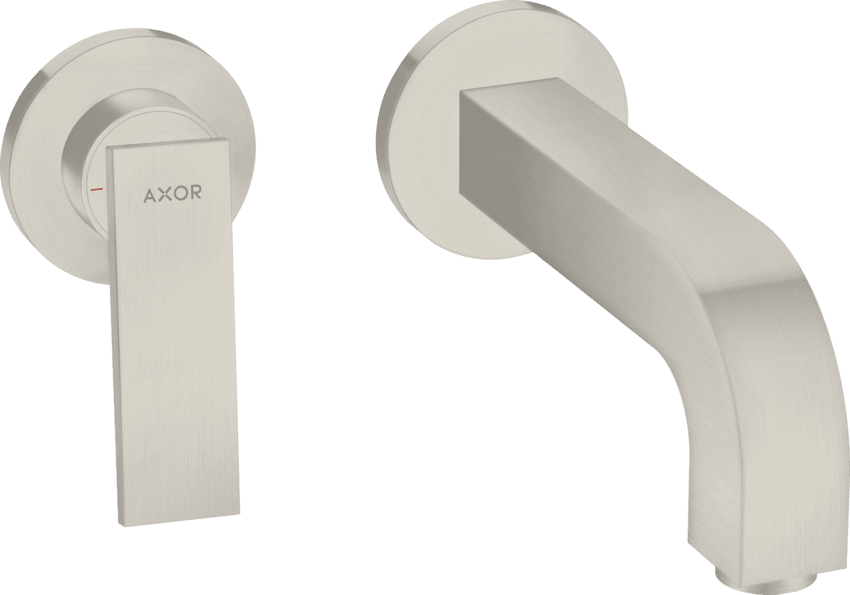 Bild von HANSGROHE AXOR Citterio Einhebel-Waschtischmischer Unterputz für Wandmontage mit Hebelgriff, Auslauf 220 mm und Rosetten #39121800 - Edelstahl Optic