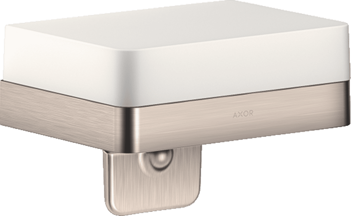 Obrázek HANSGROHE AXOR Univerzální dávkovač pleťového mléka Softsquare s poličkou #42819800 - nerezová ocel Optic