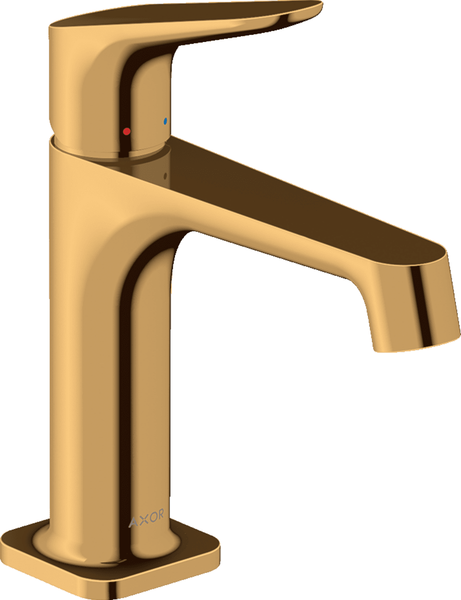 Bild von HANSGROHE AXOR Citterio M Einhebel-Waschtischmischer 100 mit Zugstangen-Ablaufgarnitur #34010990 - Polished Gold Optic