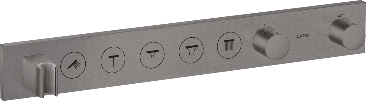 Bild von HANSGROHE AXOR ShowerSolutions Thermostatmodul Select 670/90 Unterputz für 5 Verbraucher #18358340 - Brushed Black Chrome