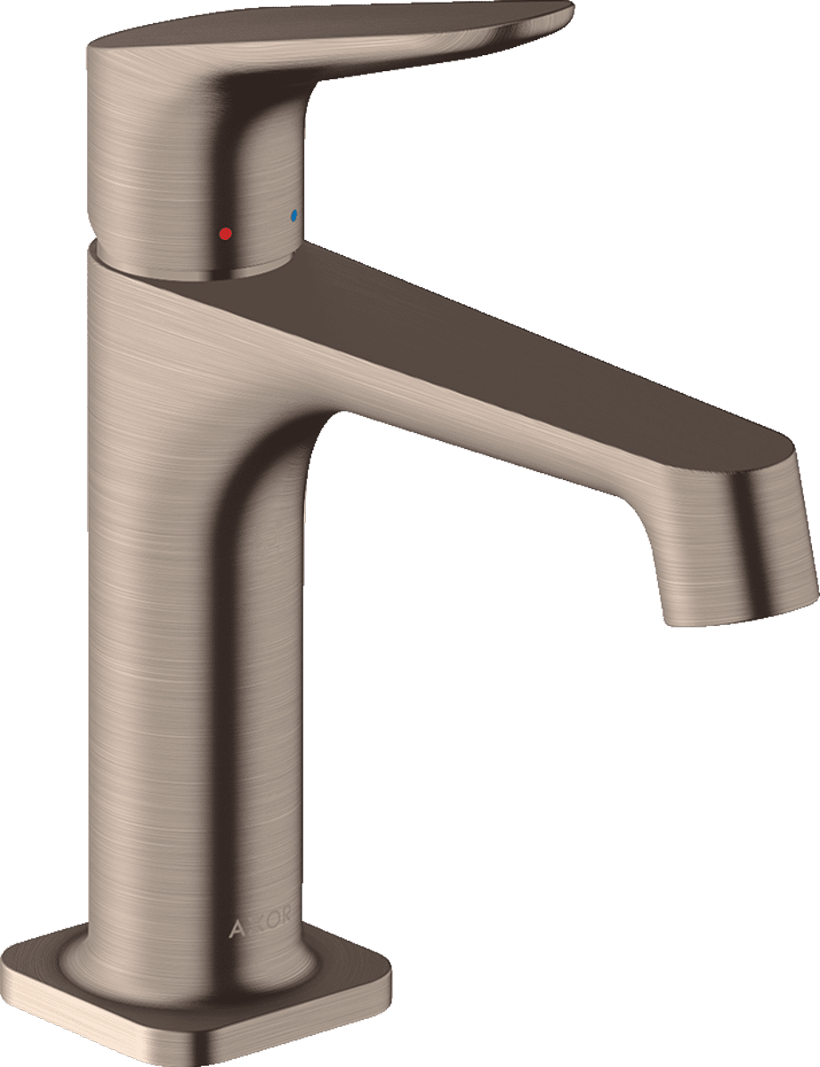 Bild von HANSGROHE AXOR Citterio M Einhebel-Waschtischmischer 100 mit Zugstangen-Ablaufgarnitur #34010820 - Brushed Nickel