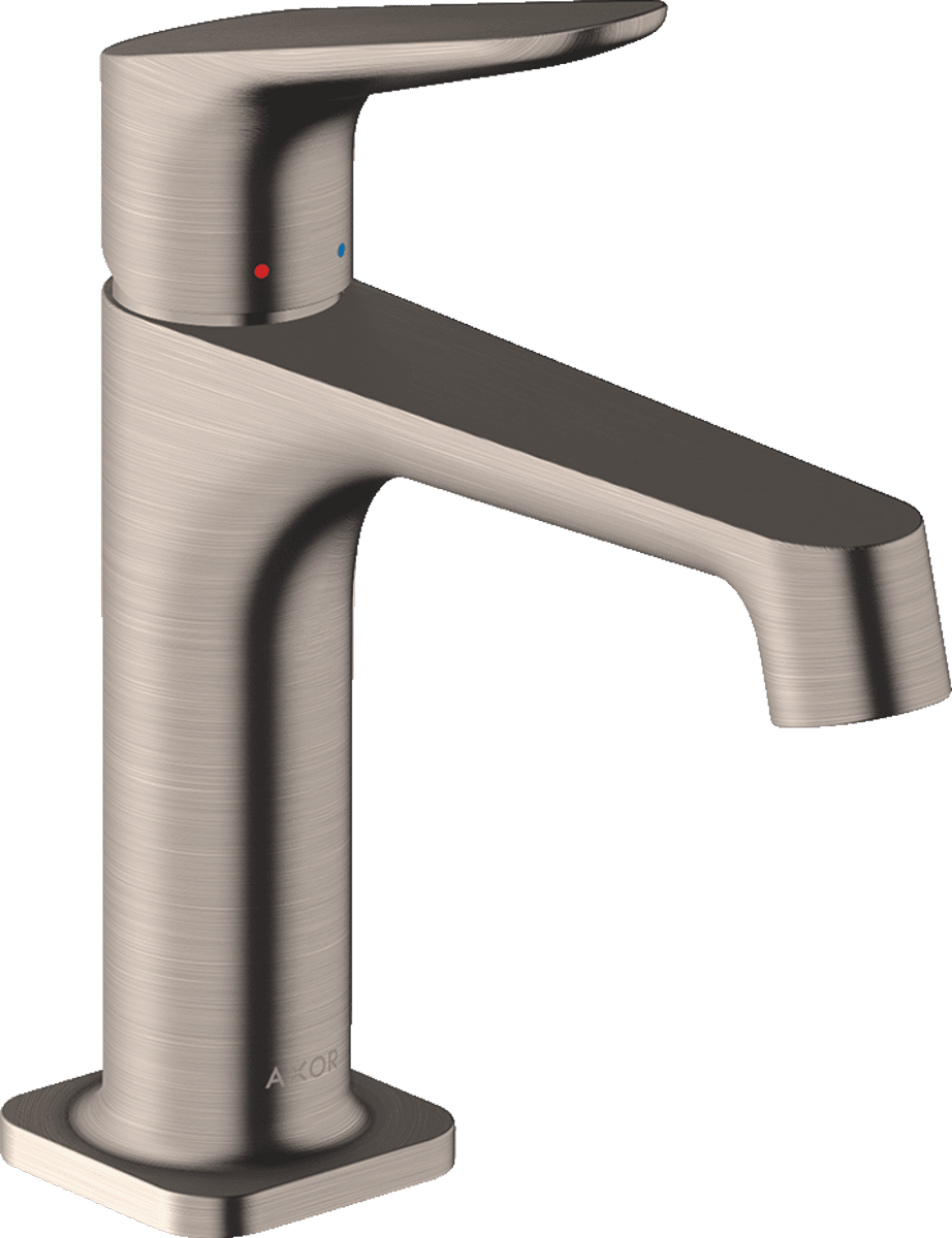Bild von HANSGROHE AXOR Citterio M Einhebel-Waschtischmischer 100 mit Zugstangen-Ablaufgarnitur #34010800 - Edelstahl Optic