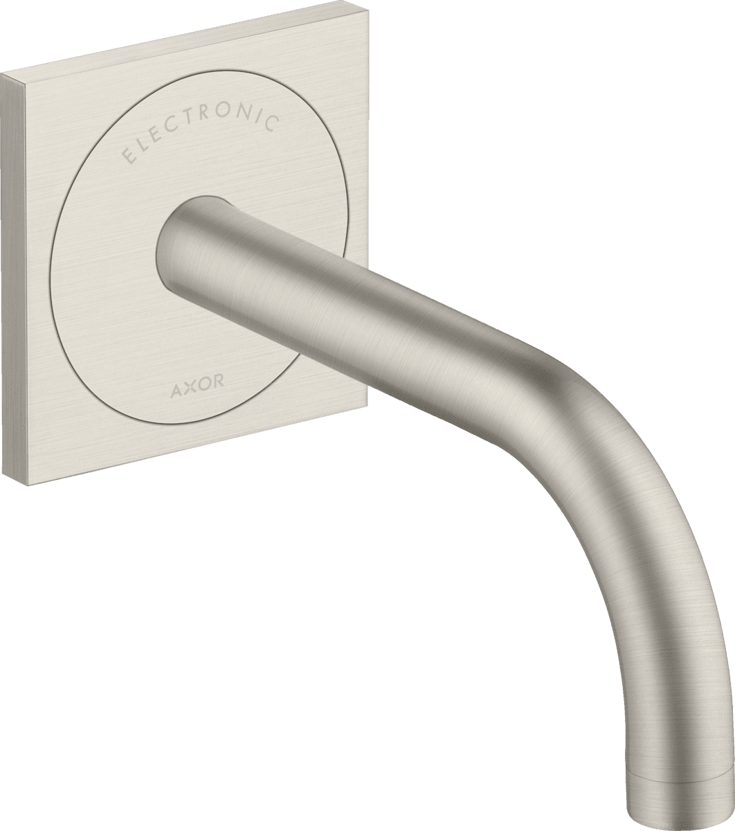 Bild von HANSGROHE AXOR Uno Elektronik-Waschtischmischer Unterputz für Wandmontage mit Auslauf 165 mm #38119800 - Edelstahl Optic