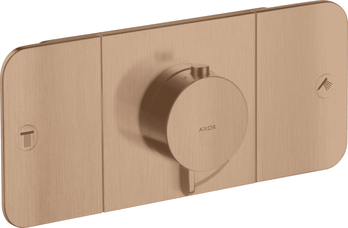 Bild von HANSGROHE AXOR One Thermostatmodul Unterputz für 2 Verbraucher #45712310 - Brushed Red Gold