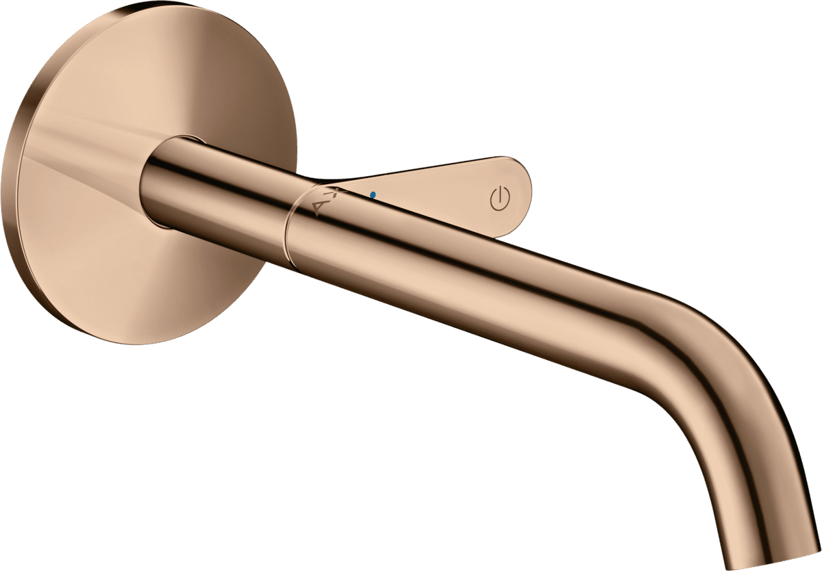 Bild von HANSGROHE AXOR One Waschtischmischer Unterputz für Wandmontage Select mit Auslauf 220 mm #48112300 - Polished Red Gold