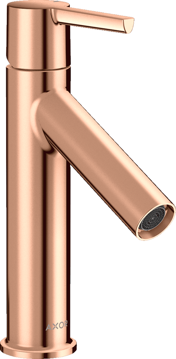 Bild von HANSGROHE AXOR Starck Einhebel-Waschtischmischer 100 mit Hebelgriff und Ablaufgarnitur #10003300 - Polished Red Gold