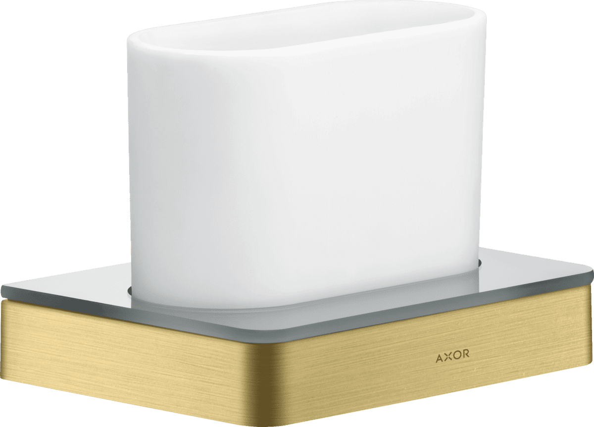 Bild von HANSGROHE AXOR Universal Softsquare Zahnputzbecher #42834950 - Brushed Brass