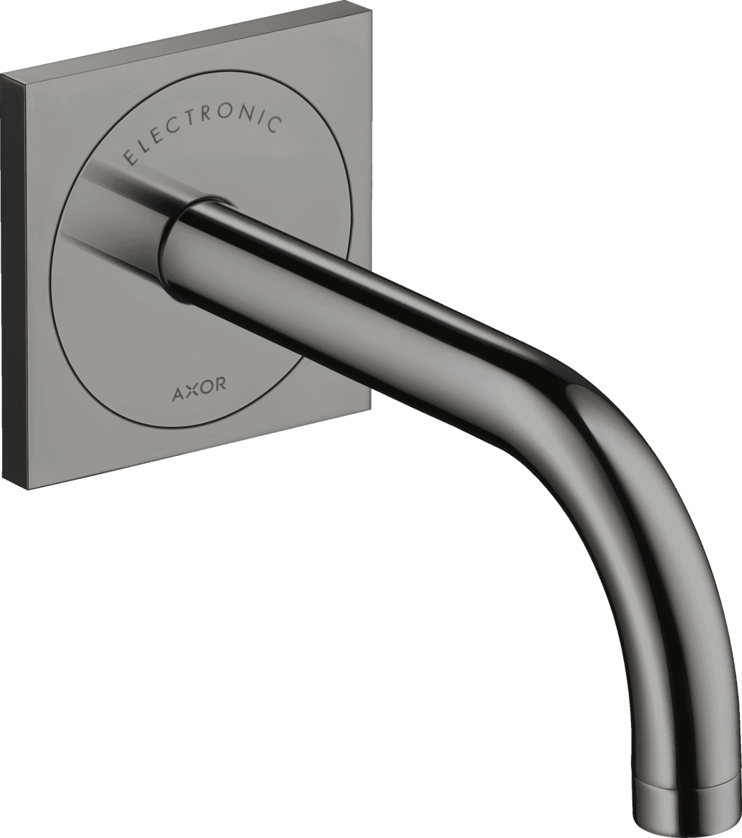 Bild von HANSGROHE AXOR Uno Elektronik-Waschtischmischer Unterputz für Wandmontage mit Auslauf 165 mm #38119330 - Polished Black Chrome