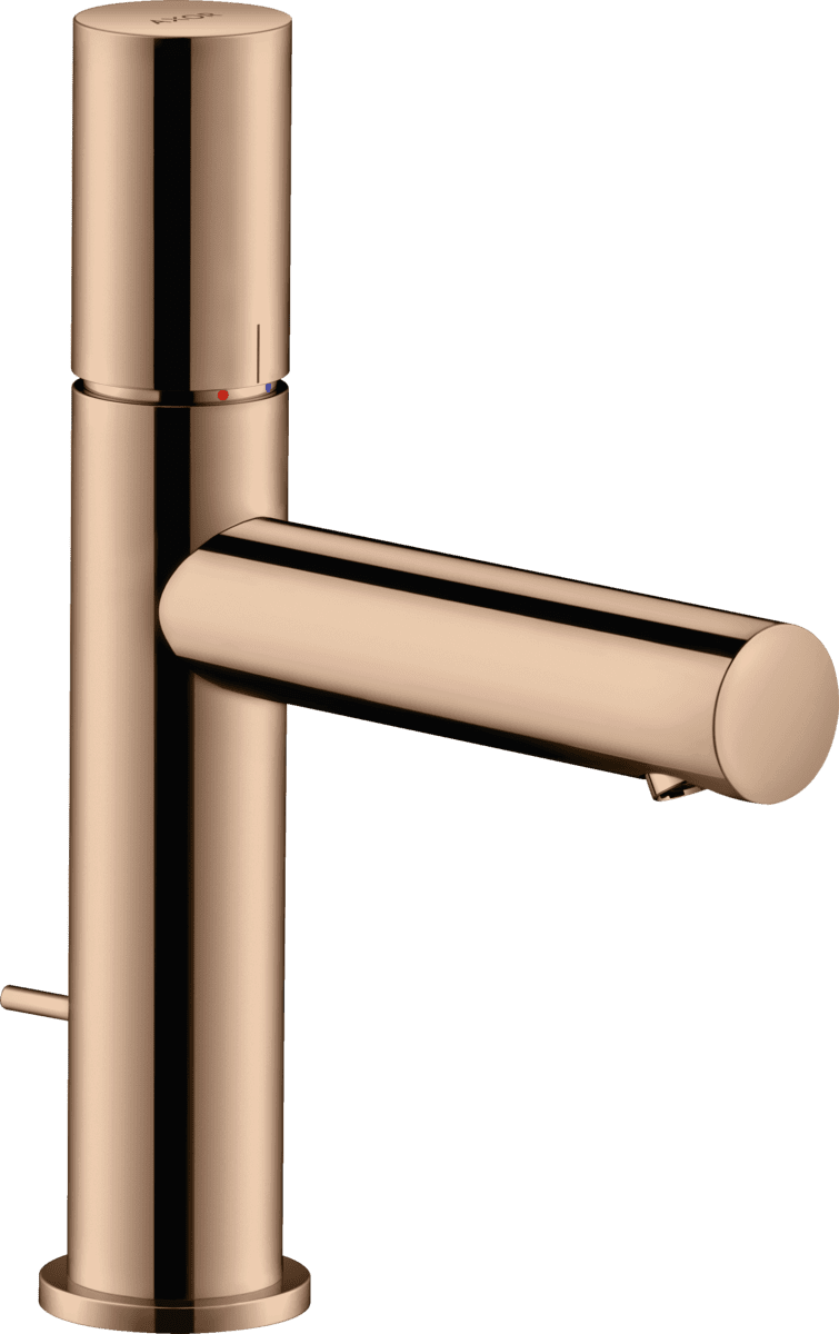 Bild von HANSGROHE AXOR Uno Einhebel-Waschtischmischer 110 mit Zerogriff und Zugstangen-Ablaufgarnitur #45001300 - Polished Red Gold
