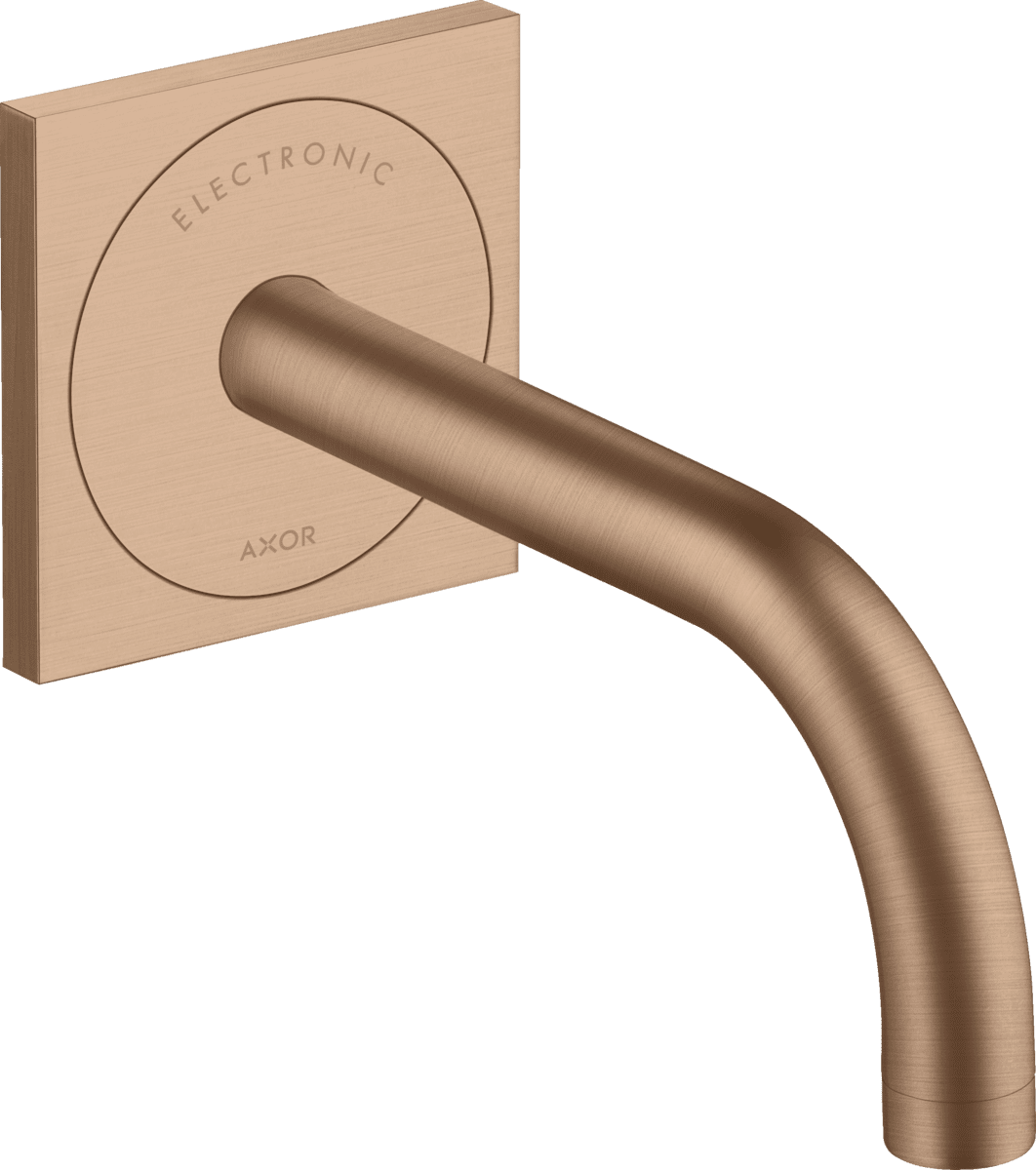 Bild von HANSGROHE AXOR Uno Elektronik-Waschtischmischer Unterputz für Wandmontage mit Auslauf 165 mm #38119310 - Brushed Red Gold