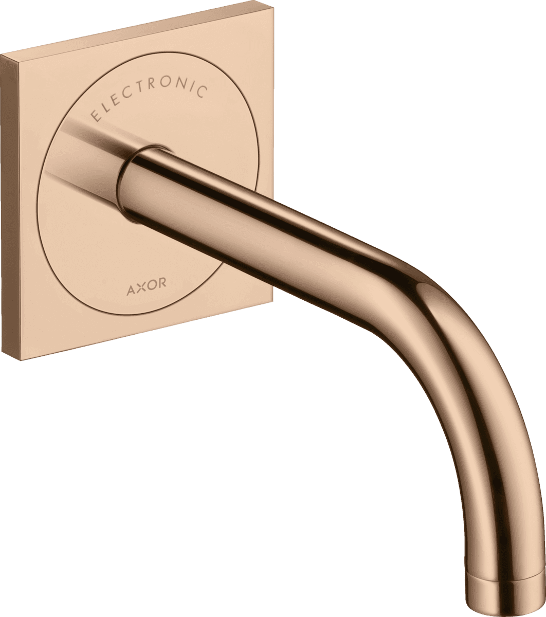 Bild von HANSGROHE AXOR Uno Elektronik-Waschtischmischer Unterputz für Wandmontage mit Auslauf 165 mm #38119300 - Polished Red Gold