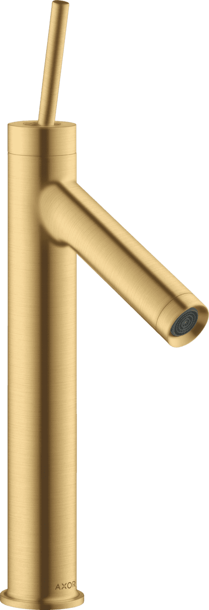 Bild von HANSGROHE AXOR Starck Einhebel-Waschtischmischer 170 mit Pingriff und Ablaufgarnitur #10123250 - Brushed Gold Optic