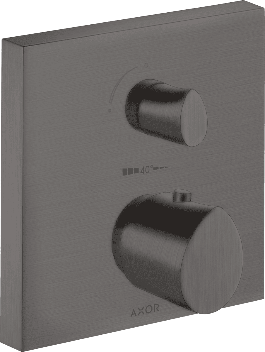Bild von HANSGROHE AXOR Starck Organic Thermostat Unterputz mit Ab- und Umstellventil #12716340 - Brushed Black Chrome