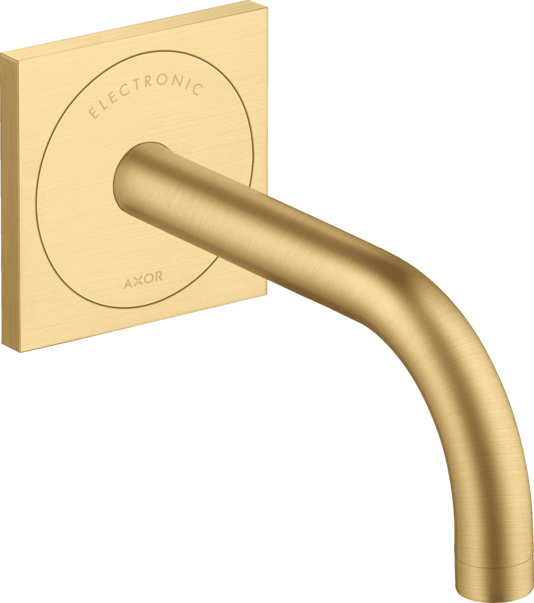 Bild von HANSGROHE AXOR Uno Elektronik-Waschtischmischer Unterputz für Wandmontage mit Auslauf 165 mm #38119250 - Brushed Gold Optic