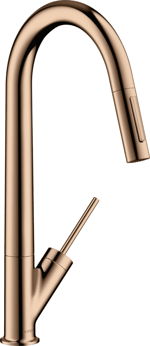 Bild von HANSGROHE AXOR Starck Einhebel-Küchenmischer 270 mit Ausziehbrause EcoSmart #12800300 - Polished Red Gold