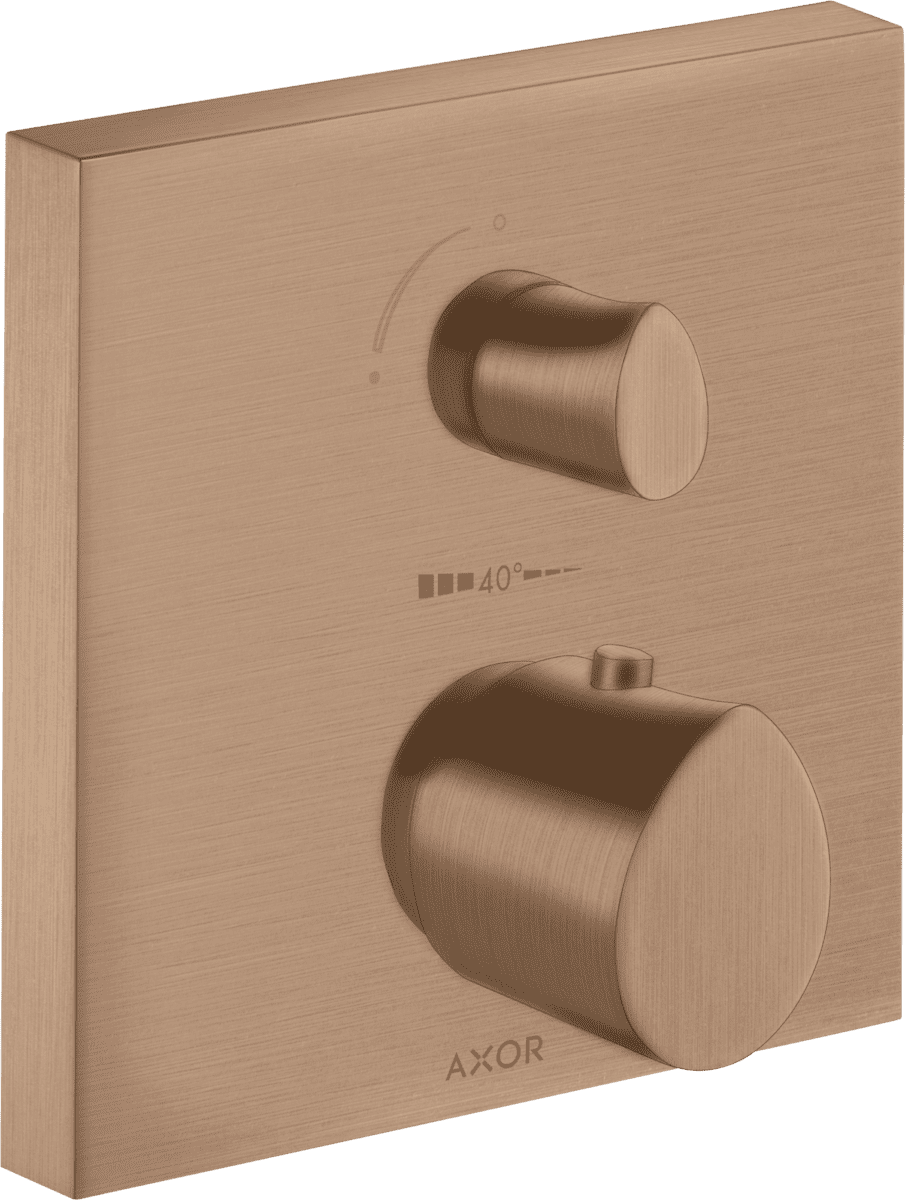 Bild von HANSGROHE AXOR Starck Organic Thermostat Unterputz mit Ab- und Umstellventil #12716310 - Brushed Red Gold