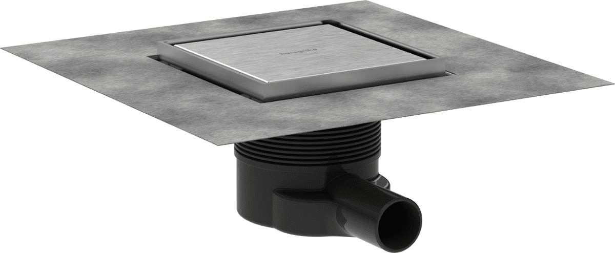 Bild von HANSGROHE RainDrain Brilliance Komplettset Punktablauf 150/150 rückseitig befliesbar #56251800 - Edelstahl gebürstet