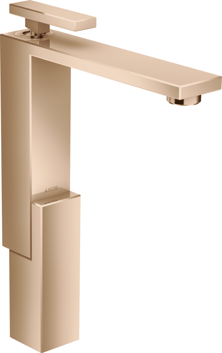 Bild von HANSGROHE AXOR Edge Einhebel-Waschtischmischer 280 für Aufsatzwaschtische mit Push-Open Ablaufgarnitur #46030300 - Polished Red Gold