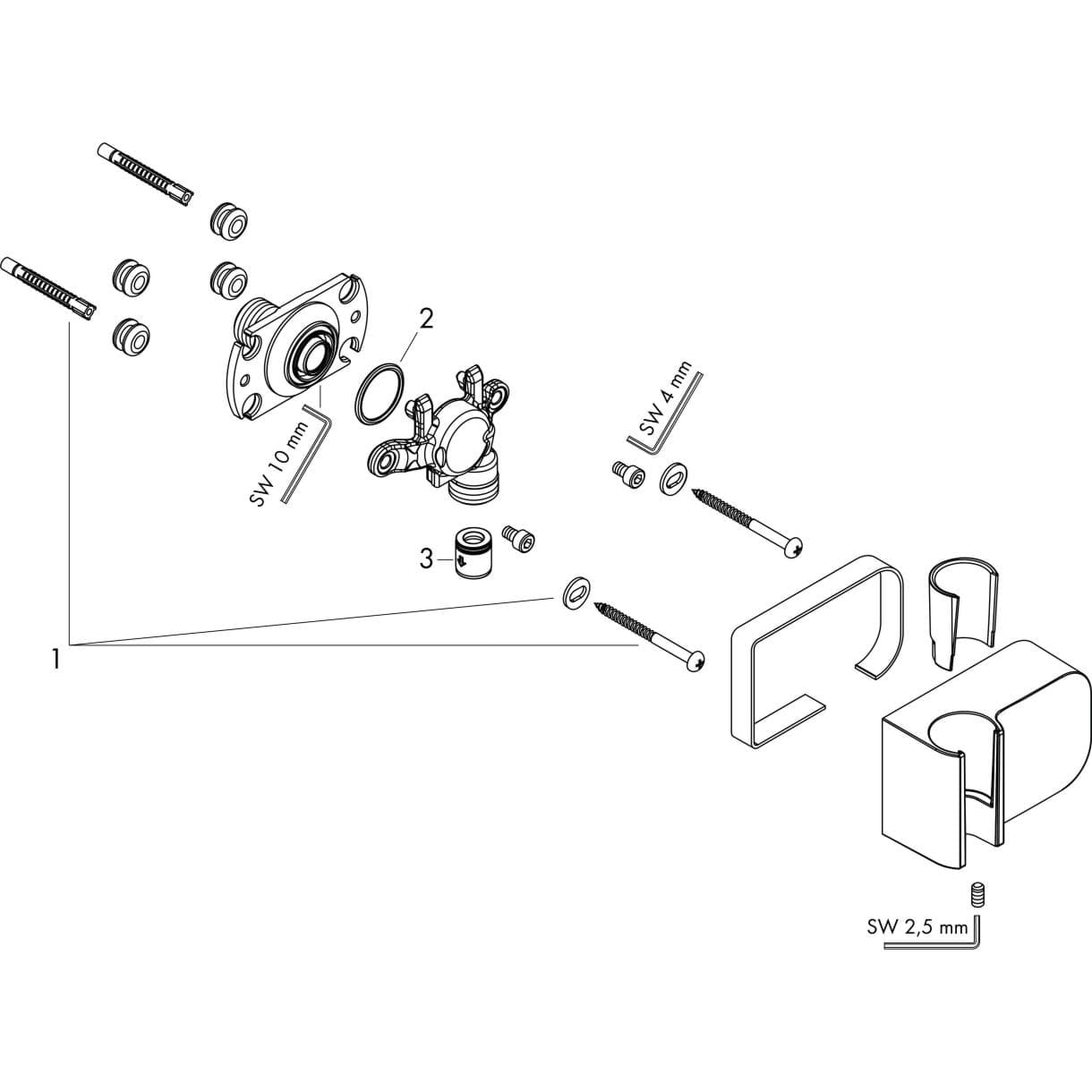 Bild von HANSGROHE AXOR One Porter unit Brushed Gold Optic 45723250