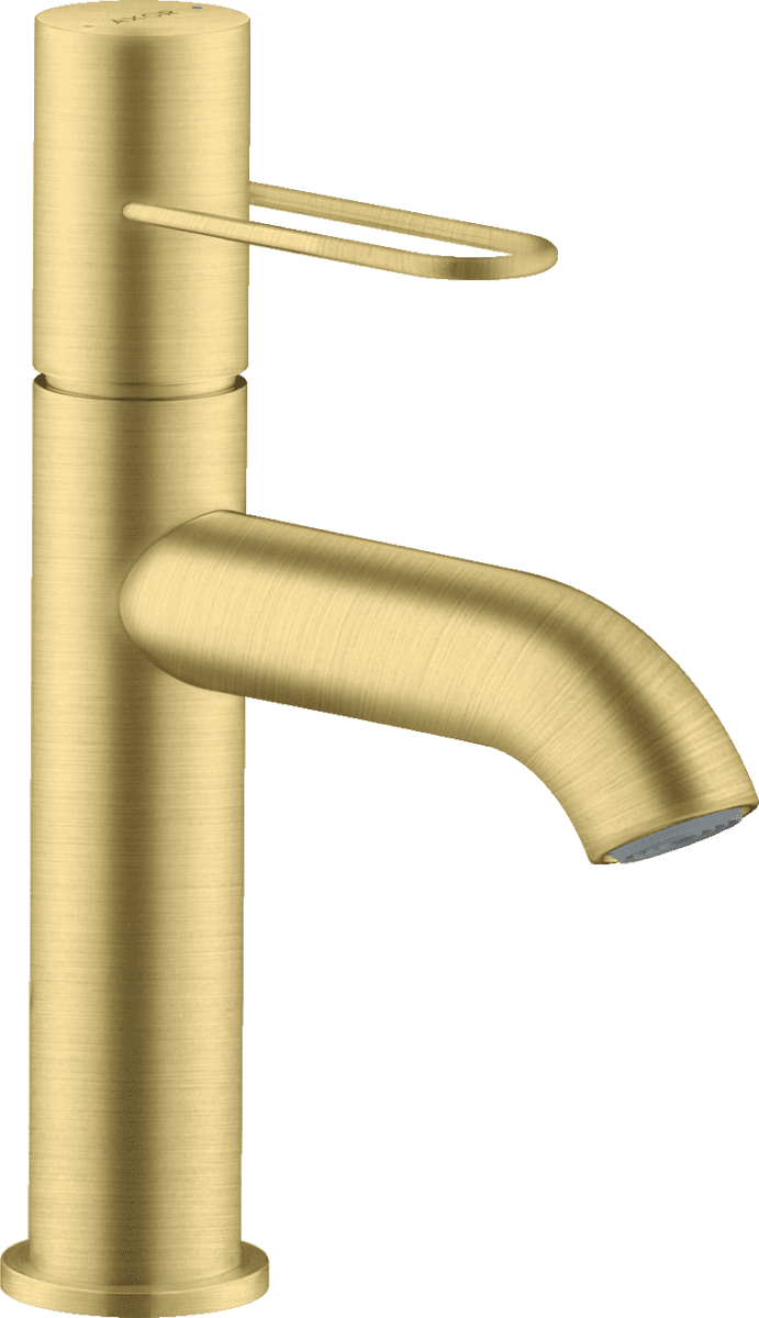 Bild von HANSGROHE AXOR Uno Einhebel-Waschtischmischer 100 mit Bügelgriff und Ablaufgarnitur #38026950 - Brushed Brass