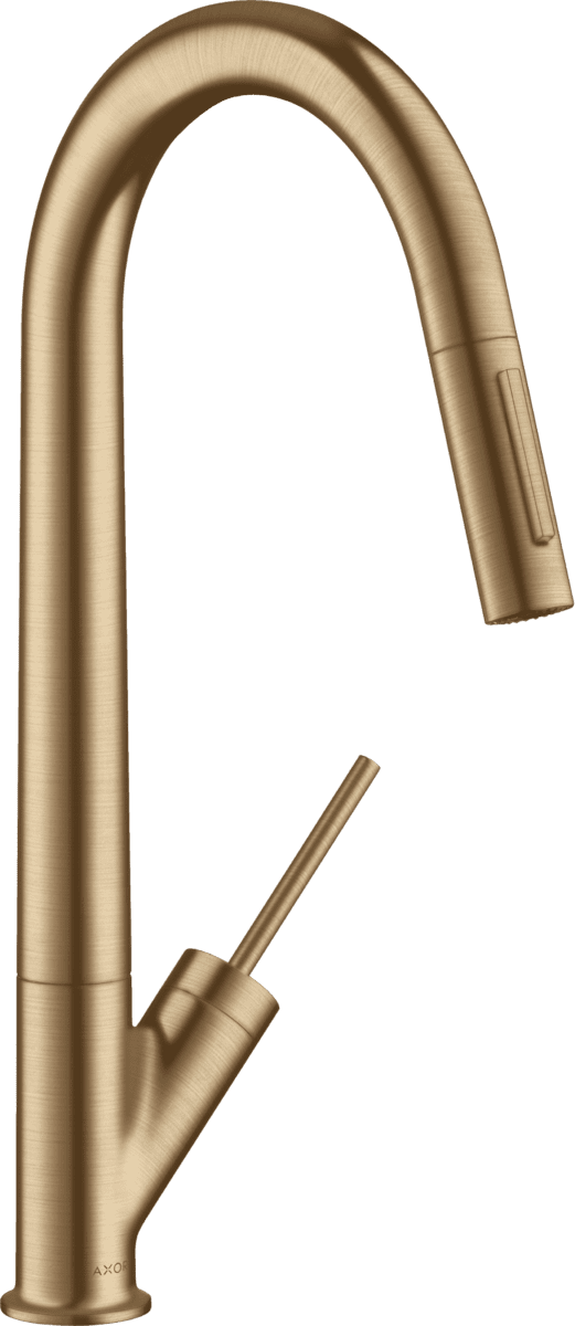Bild von HANSGROHE AXOR Starck Einhebel-Küchenmischer 270 mit Ausziehbrause EcoSmart #12800140 - Brushed Bronze