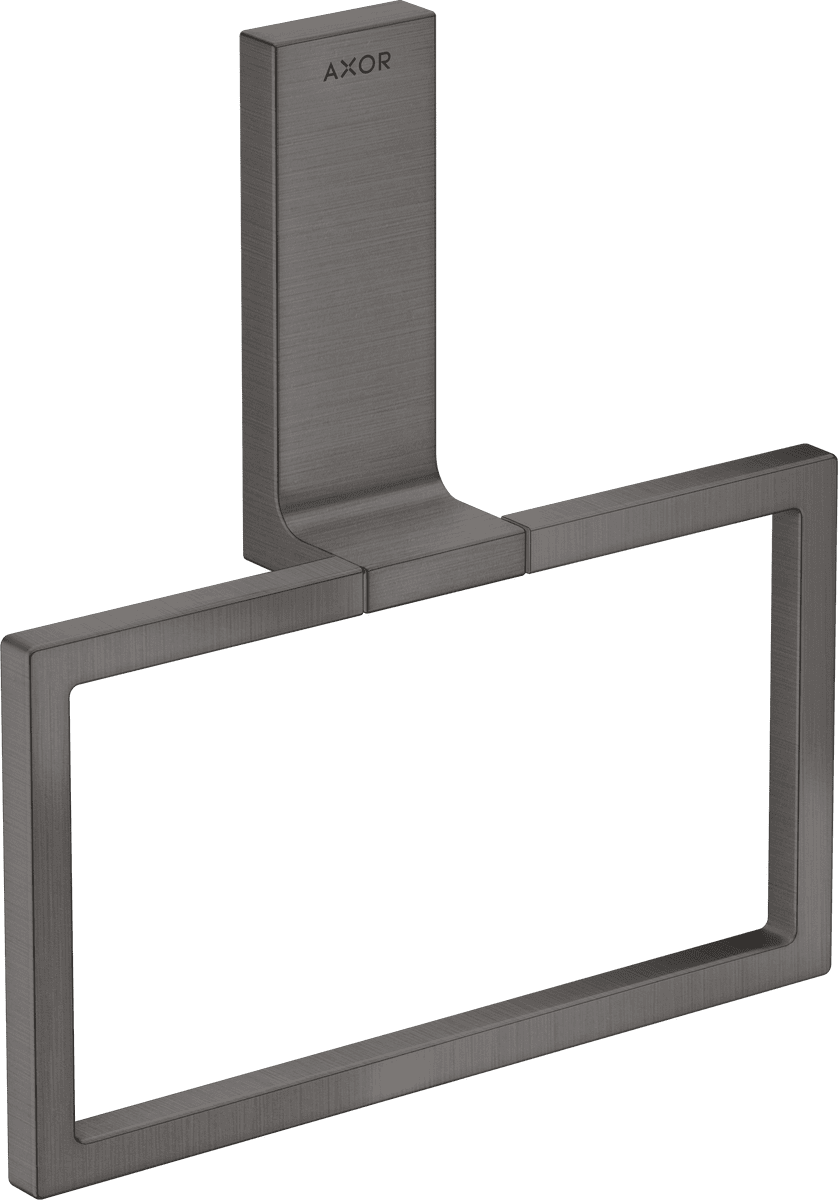 Bild von HANSGROHE AXOR Universal Rectangular Handtuchring #42623340 - Brushed Black Chrome