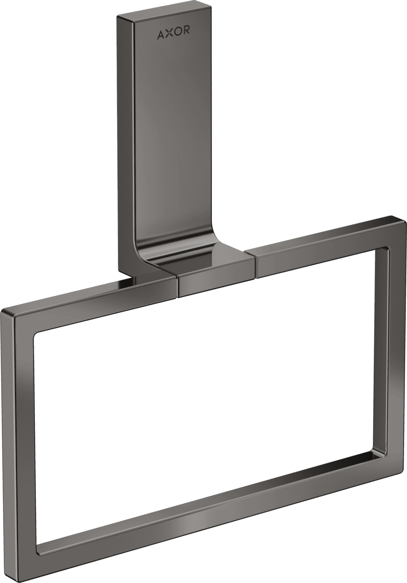 Bild von HANSGROHE AXOR Universal Rectangular Handtuchring #42623330 - Polished Black Chrome