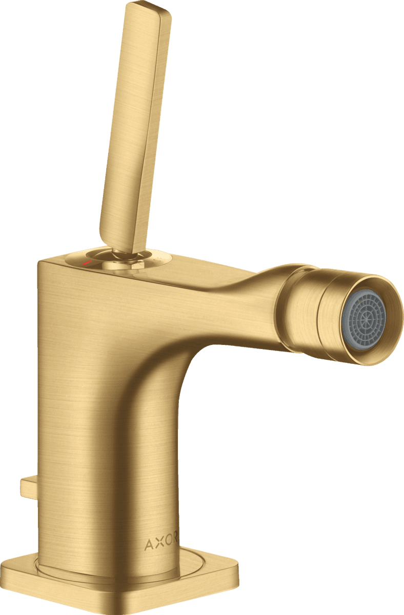 Bild von HANSGROHE AXOR Citterio E Einhebel-Bidetmischer mit Pingriff und Zugstangen-Ablaufgarnitur #36120250 - Brushed Gold Optic