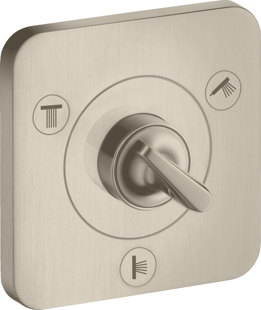 Picture of HANSGROHE AXOR Citterio E Shut-off/ diverter valve Trio/ Quattro 120/120 for concealed installation #36772820 - Brushed Nickel
