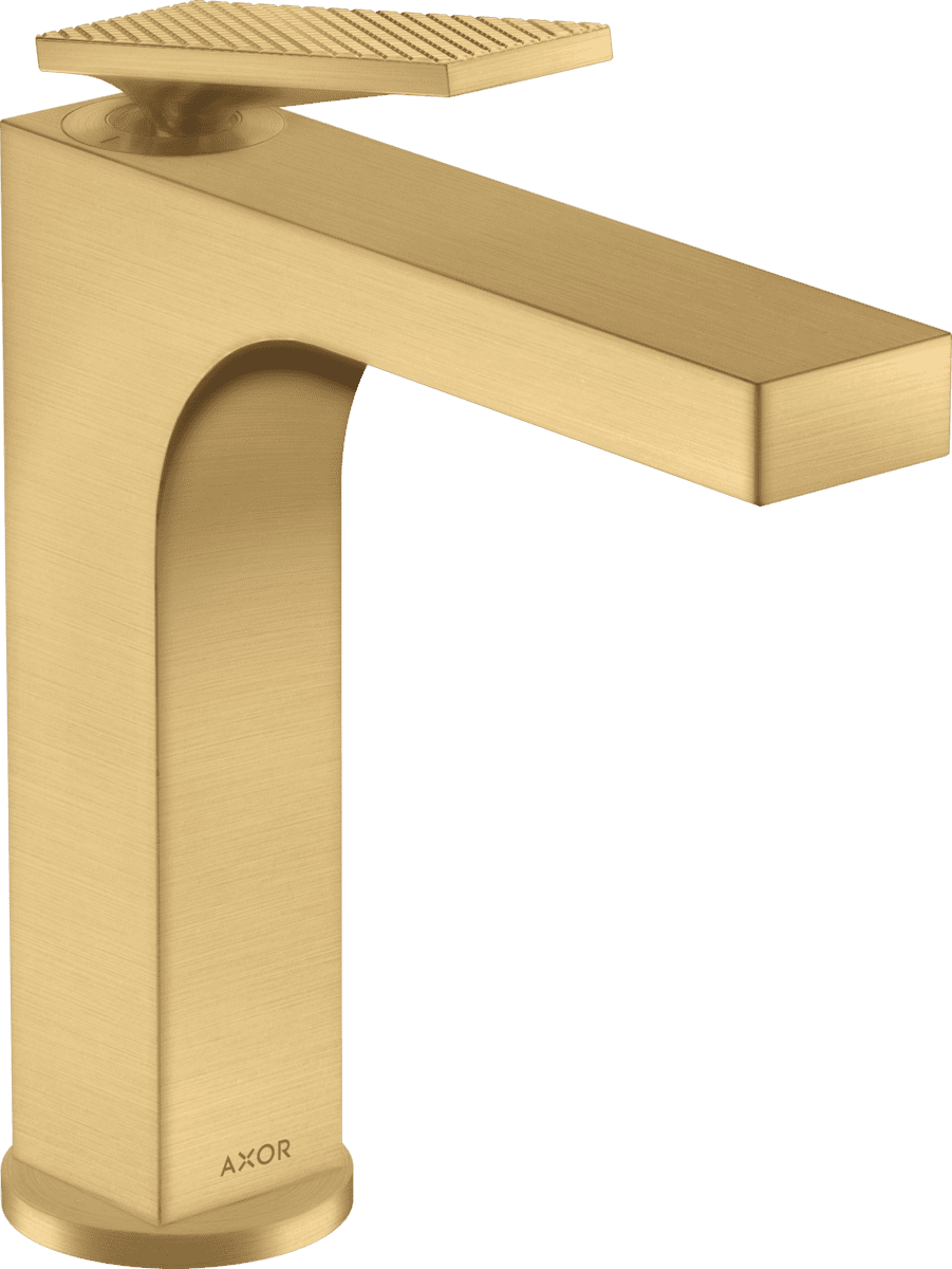 Bild von HANSGROHE AXOR Citterio Single lever basin mixer 160 with lever handle and waste set - rhombic cut Brushed Gold Optic 39081250