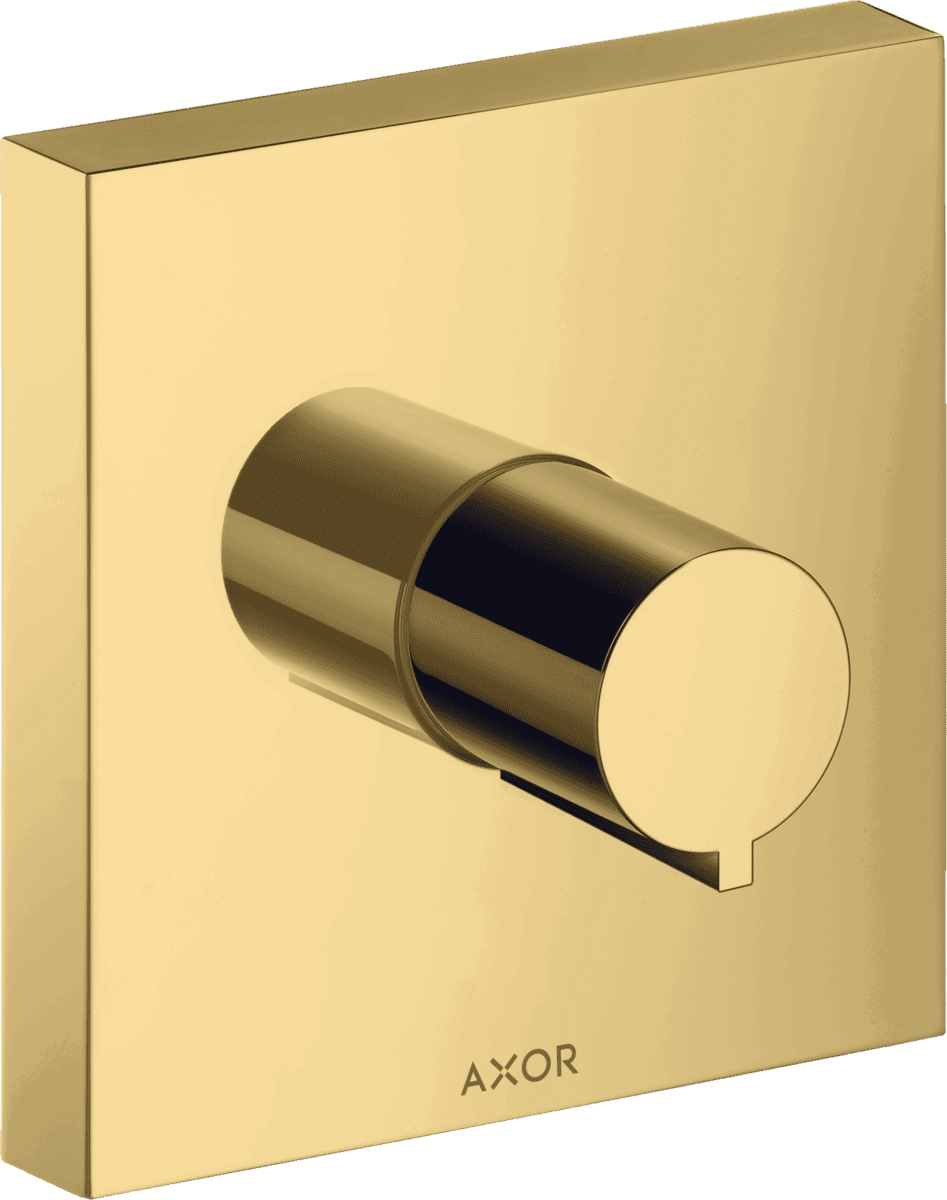 Bild von HANSGROHE AXOR ShowerSolutions Absperrventil 120/120 Unterputz eckig #10972990 - Polished Gold Optic